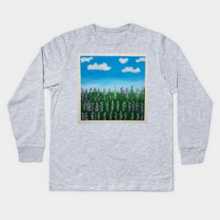 Lavender Fields Forever Kids Long Sleeve T-Shirt